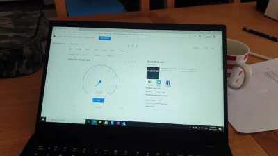 My computer when running a speed test
