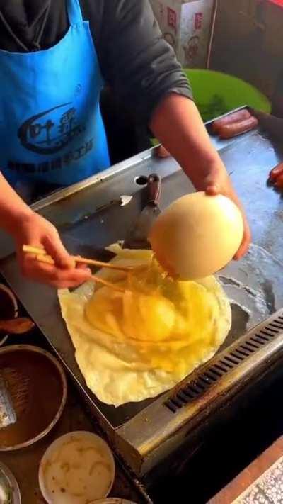 to make a omelette stuffed flatbread