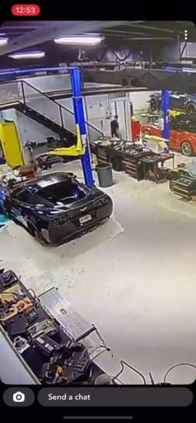 Mechanic should have remembered the transaxle is in the rear.