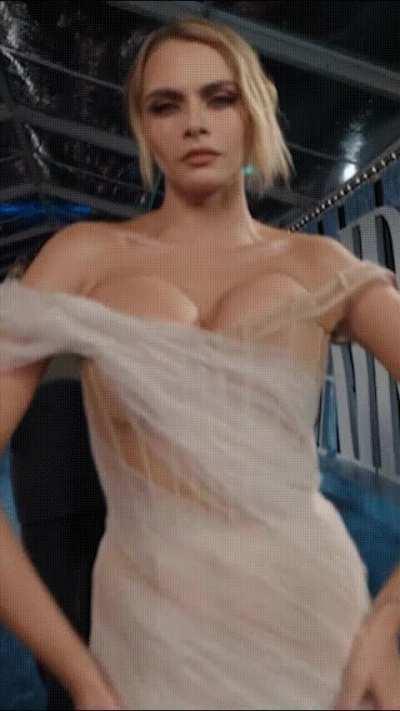 POV: You are on your knees for Cara Delevingne. How will she dominate you in her hotel room?