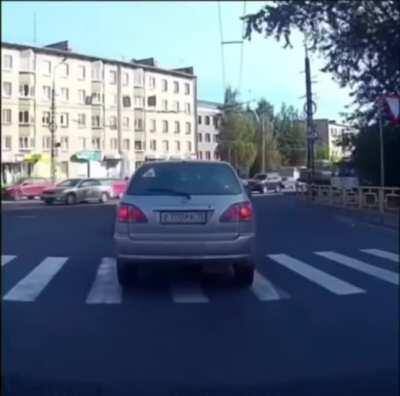 To block the crosswalk.
