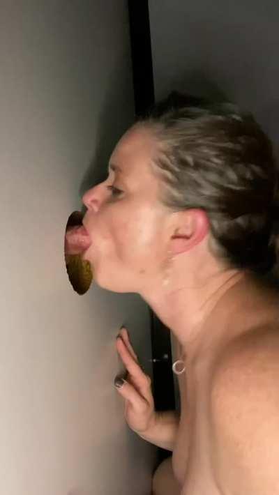 I love gulping down warm cum and feeling it slide down deep in my throat