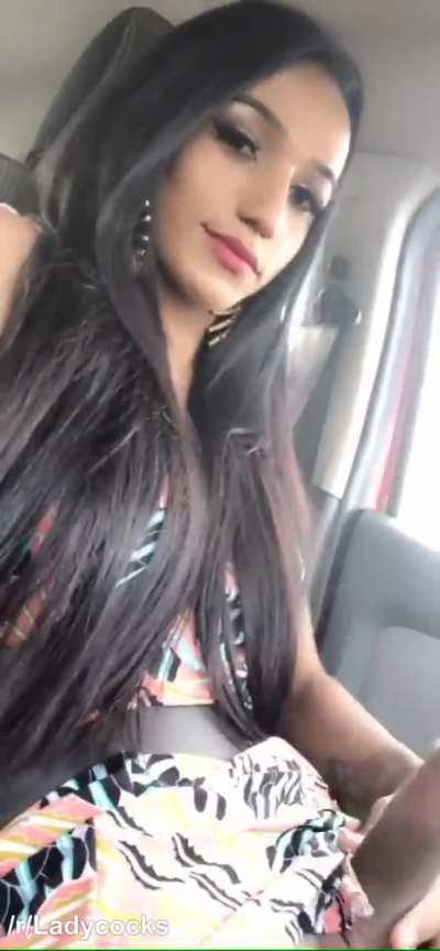 There is no other option than to stop the car and suck her off