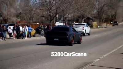 Challenger hits truck while leaving C&C