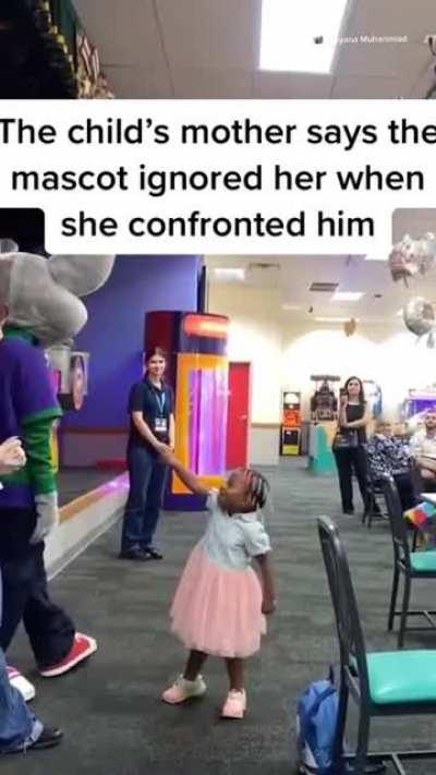 Woman lets her kid interrupt the paid mascot at someone else's birthday party, is now looking to sue.