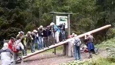 Old men slowly tumbling down like bowling pins