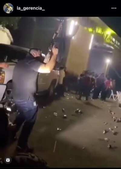 Normal drunk with a kalashnikov