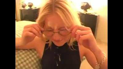 This blonde didn't dig her facial (with post show) - source unknown