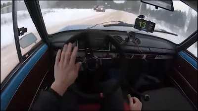 Don't need fancy car to enjoy some drifting.