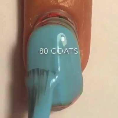 100 coats of nail polish