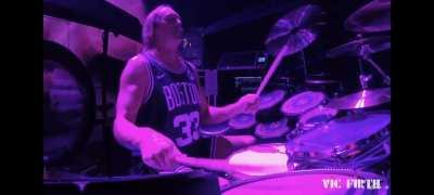 Danny Carey aka the octopus from the band TOOL, playing insane polyrhythms in their song Pneuma.
