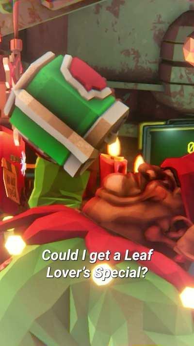 Last one to finish is a Pointy-Eared Leaf Lover