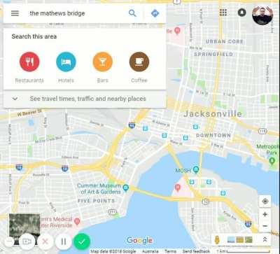 John Otto uses Google Maps to take it to the Mathews Bridge