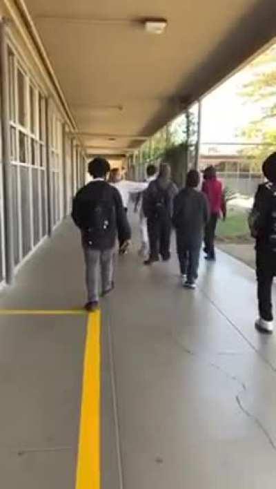 Some people mistook what the fight was over lemme reword it as it didnt make sense the guy in the white groped 6 girls all in the same day and some guys beat him up : )