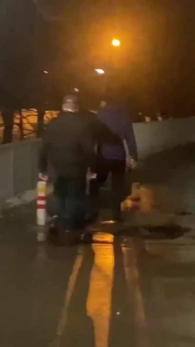 Pedo über Brücke geworfen 