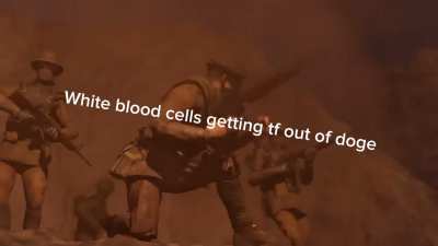 Representation of World war VI going on in my body