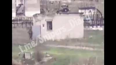 Ukrainian sniper pair working on Russian infantry in Avdiika [early 2024]