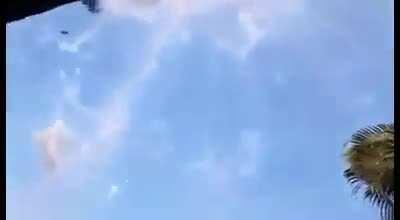 Igniting fireworks midair