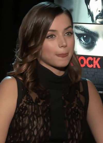 Ana with her sexy expression during an interview