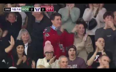 Trudeau applauding BOS-OTT PWHL game and turns on the turbo thrusters  