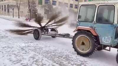 Russian high tech snow removal.