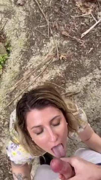 Making sure the coast is clear before he cums [gif]