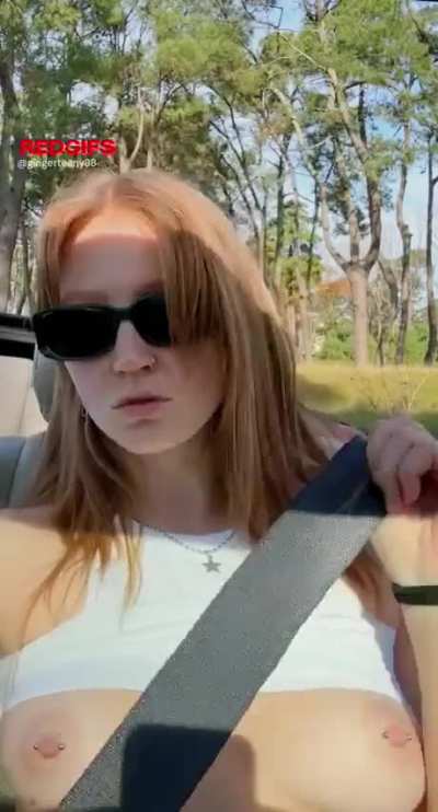 I'm so horny today, my nipples are so hard and poking through my top