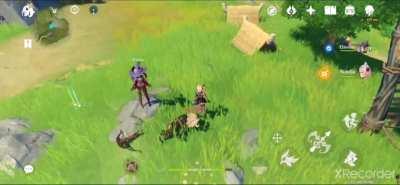 This guy still sleeping while we sweep the entire village