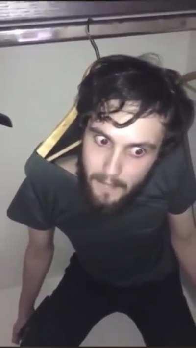 Man thinks he is an item of clothing