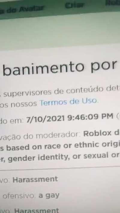 O motivo do ban kkkkkkkkkk