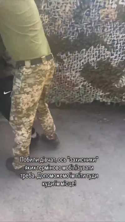 UA POV: “This is all illegal, illegal” Woman in a hysterical breakdown trying to prevent the conscripts from being loaded and moved by the military van