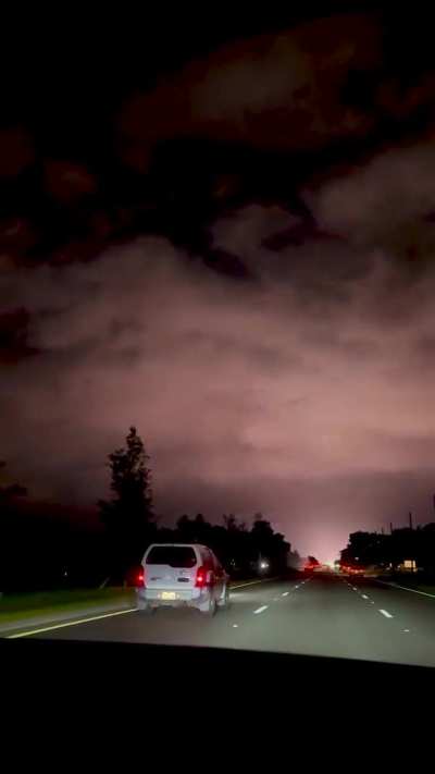 Captured a transformer blowing up here in Yulee. I was filming but I was the passenger.