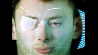 Here is the slowed down part of No Surprises at the approximate filmed speed (using MPIE as reference). Thom holds his head underwater for 35 seconds.