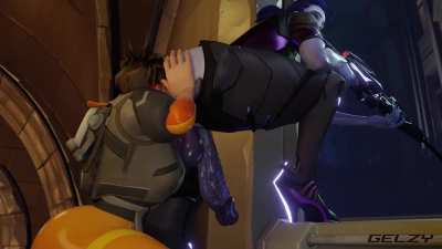 Tracer Getting Rewarded From Futa Widowmaker P1 (Gelzy) [Overwatch]