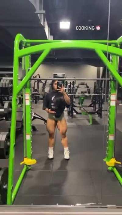 Damn! Her thighs are INSANE!