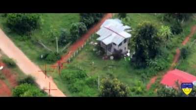 Anti-Junta Forces drone following and bombing a Myanmar Army unit during fighting in Demoso Township, Kayar State. 