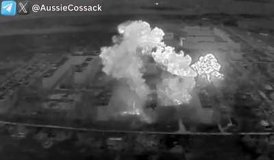 RU POV - Footage of MLRS working on Chasiv Yar today