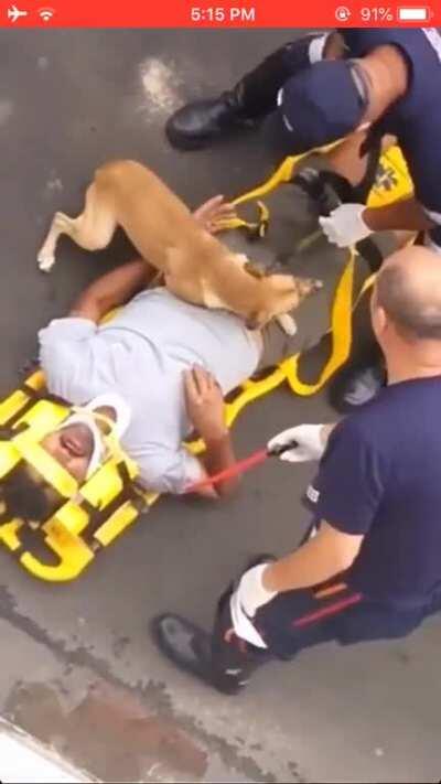 “Let me through! Thats my best friend, let me through!!”