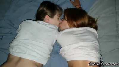 Threesome Anal with two horny young babes