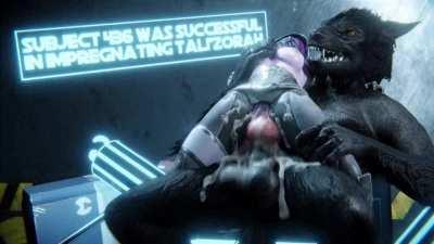 The breeder has no choice but to get impregnated by the escaped subject (rekin3d)