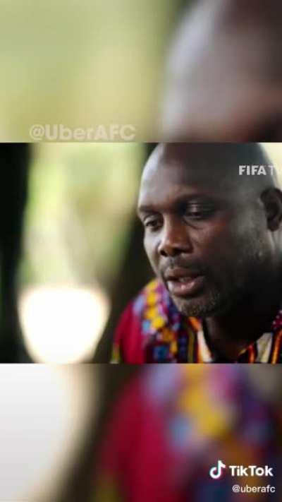 The only African player to ever win Ballon D’or, George Weah and he instantly gives it Le proffessur 🥰🥰❤️❤️