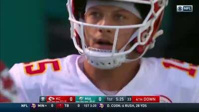 Dolphins linebacker Jerome Baker takes down Chiefs QB Patrick Mahomes for a 30 yard sack, the longest since 1997