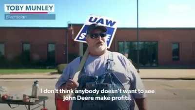 Take a moment and listen to what striking John Deere workers have to say.