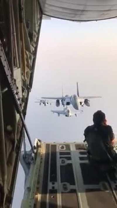 Just arranging the f15's for a photograph