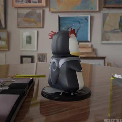 Made this Pen-Pen bobblehead!