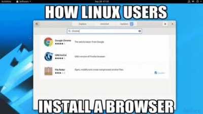 How Linux users install a browser
