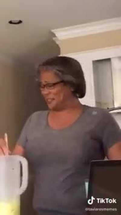 I love how she just smiles and walks over because... The Dark Chancla God will get his due tonight.