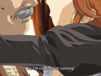 Maid serving her master