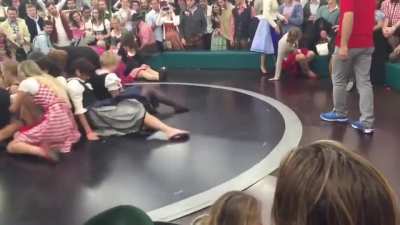 Just watch the Teufelsrad (Devil's Wheel) go round and round and...