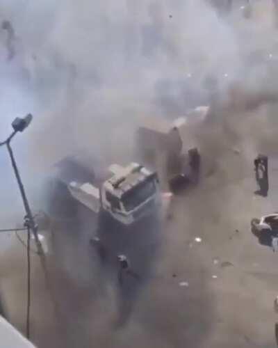 Suicide bombing in Baghdad, Iraq today. A second suicide bombing was captured on camera as civilians were helping the survivors of the first bomb.